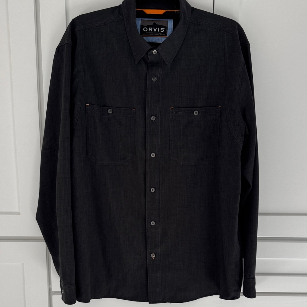 Orvis Men's Dark Charcoal Button Down Shirt